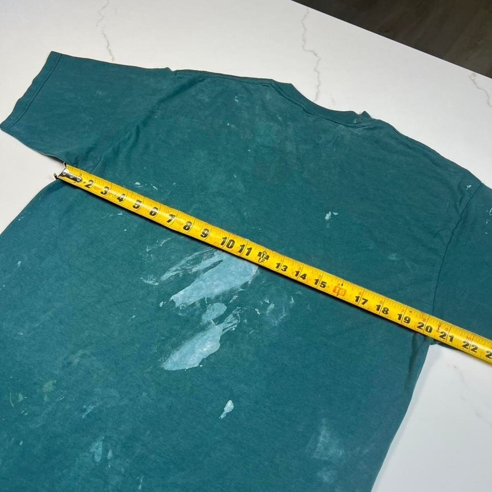 90s  Taz Graphic Tee Mens Large Green Distressed Daytona Beach Florida - Picture 4 of 5